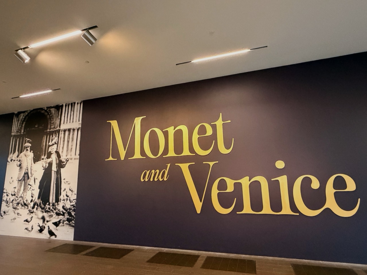 The Monet and Venice exhibition entrance